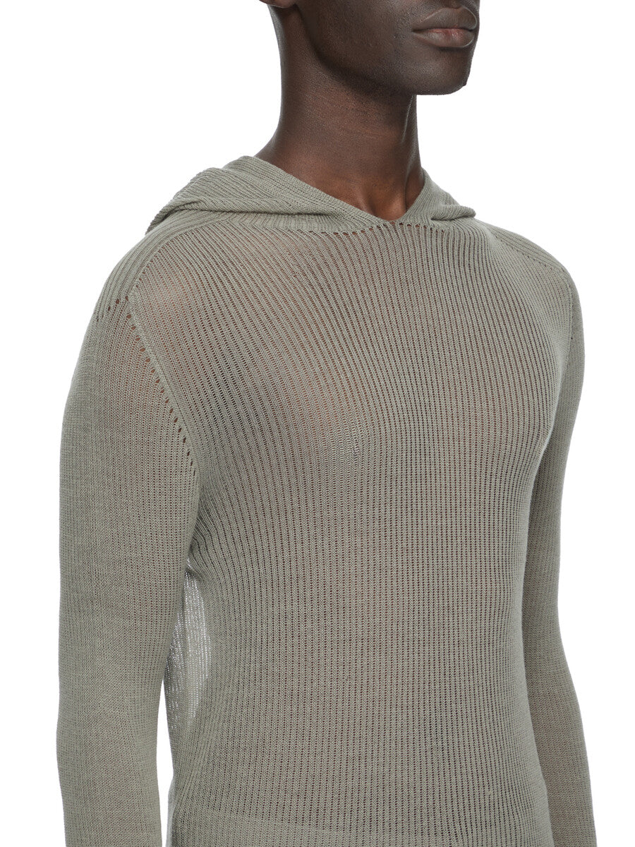 SHEER HOODED LS T| RICK OWENS