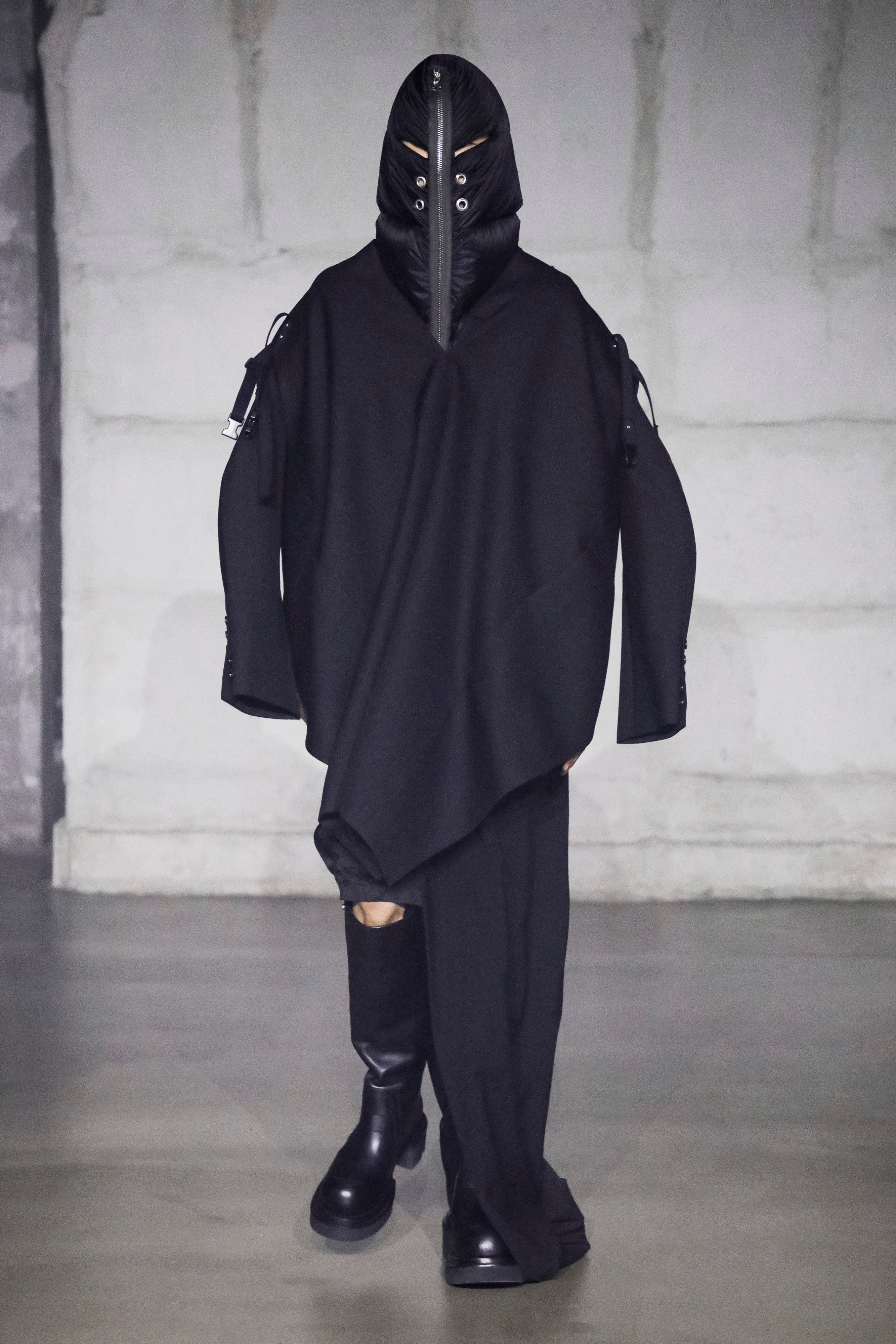 Rick Owens 22aw Mask ブラック Rick Owens Black Long Face Mask Rick Owens
