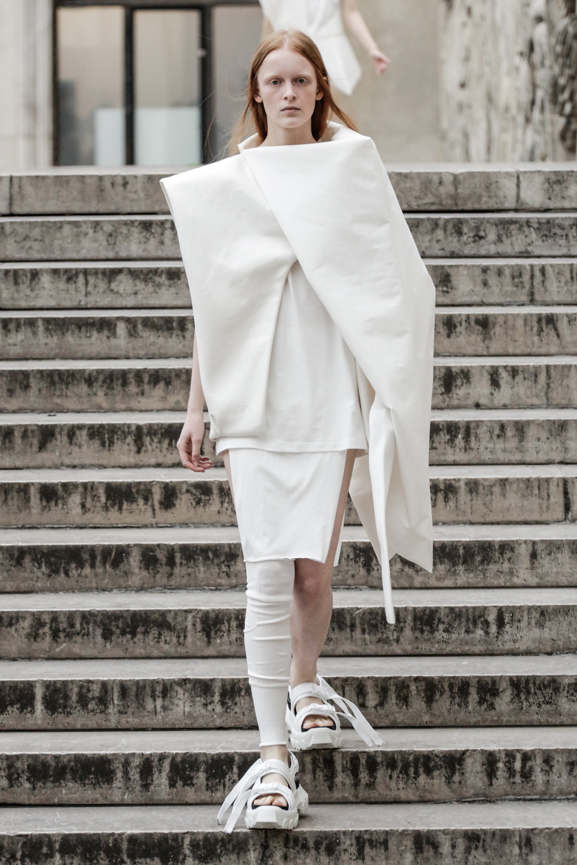 Rick Owens / リックオウエンス | スクエアネック オーバー ブラウス | 40 | ホワイト | レディース CROPPED HOODED TOP| RICK OWENS