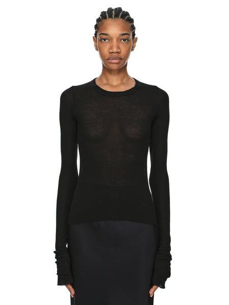 CROPPED RIB LS T| RICK OWENS