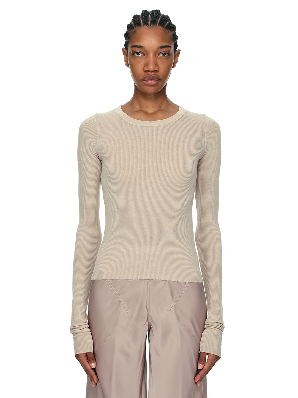 CROPPED RIB LS T| RICK OWENS